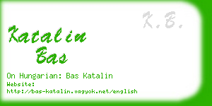 katalin bas business card